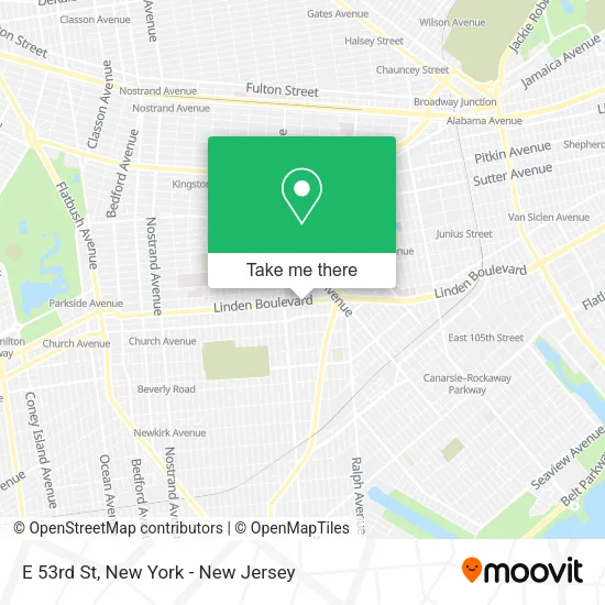 E 53rd St map