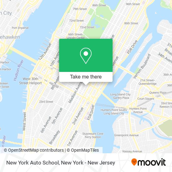 New York Auto School map