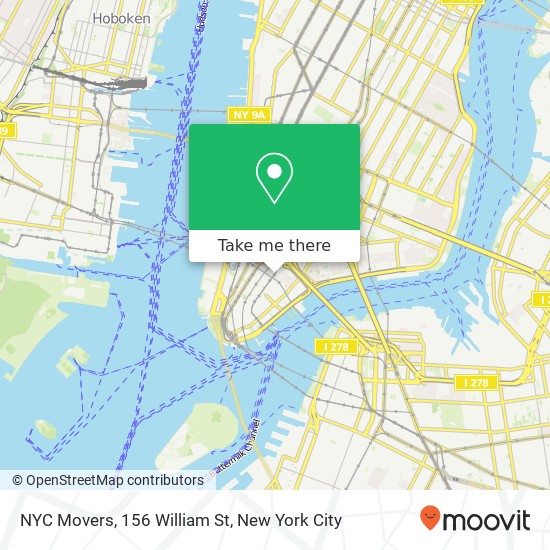 NYC Movers, 156 William St map