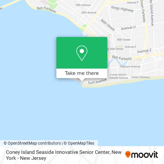 Coney Island Seaside Innovative Senior Center map