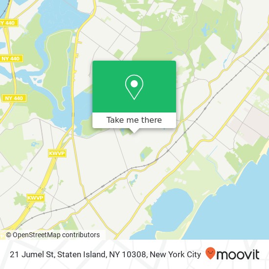 Mapa de 21 Jumel St, Staten Island, NY 10308