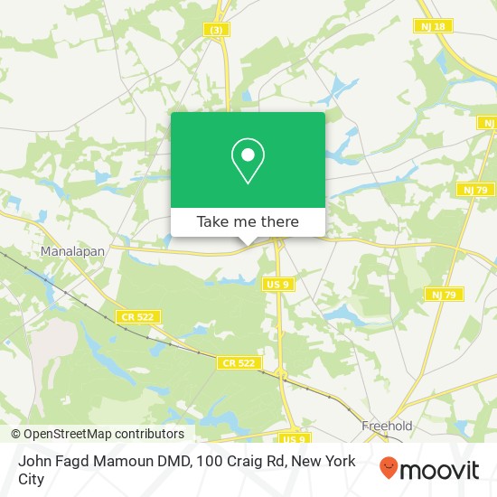 John Fagd Mamoun DMD, 100 Craig Rd map