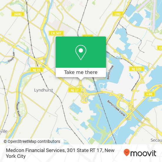 Mapa de Medcon Financial Services, 301 State RT 17