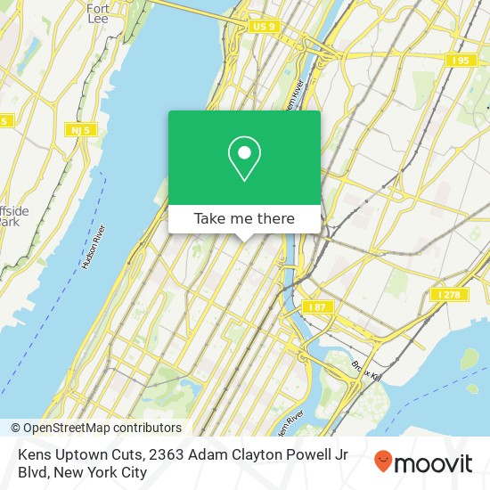 Kens Uptown Cuts, 2363 Adam Clayton Powell Jr Blvd map