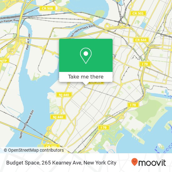 Mapa de Budget Space, 265 Kearney Ave