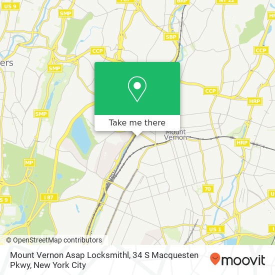 Mount Vernon Asap Locksmithl, 34 S Macquesten Pkwy map
