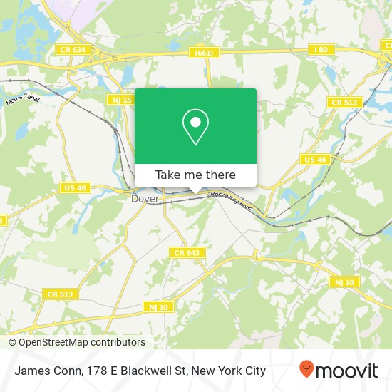 Mapa de James Conn, 178 E Blackwell St