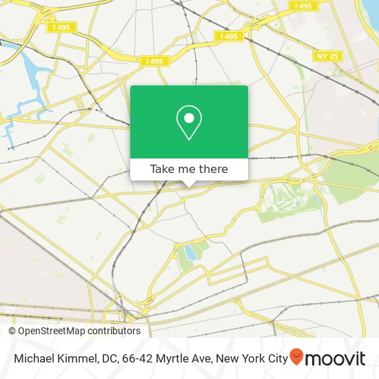 Mapa de Michael Kimmel, DC, 66-42 Myrtle Ave