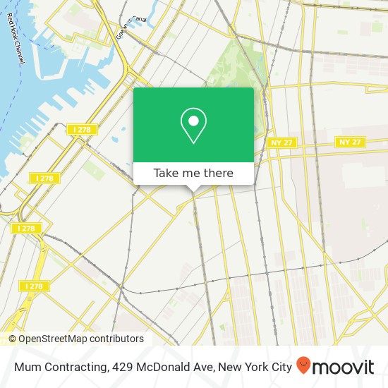 Mapa de Mum Contracting, 429 McDonald Ave