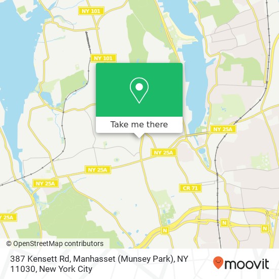 Mapa de 387 Kensett Rd, Manhasset (Munsey Park), NY 11030