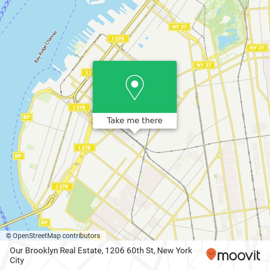 Mapa de Our Brooklyn Real Estate, 1206 60th St