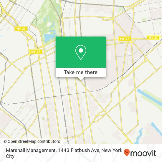 Marshall Management, 1443 Flatbush Ave map