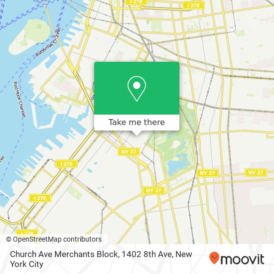Mapa de Church Ave Merchants Block, 1402 8th Ave