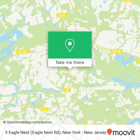 Mapa de 3 Eagle Nest (Eagle Nest Rd), Colts Neck, NJ 07722