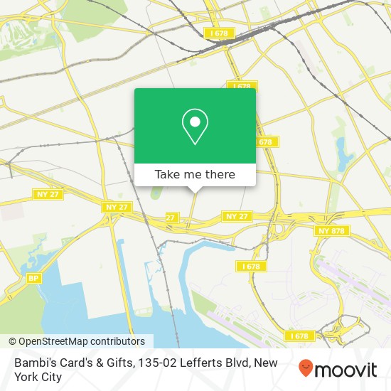 Bambi's Card's & Gifts, 135-02 Lefferts Blvd map