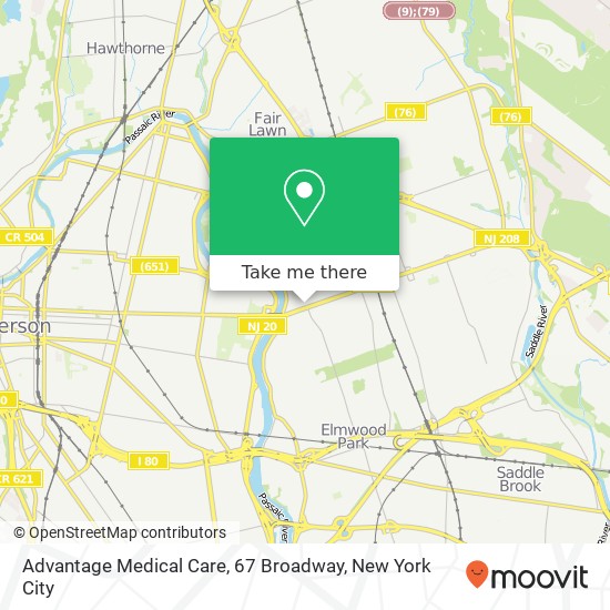 Advantage Medical Care, 67 Broadway map