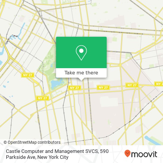 Mapa de Castle Computer and Management SVCS, 590 Parkside Ave