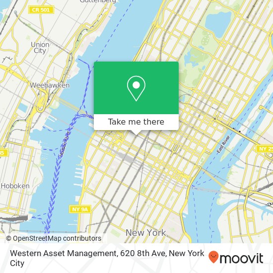 Mapa de Western Asset Management, 620 8th Ave