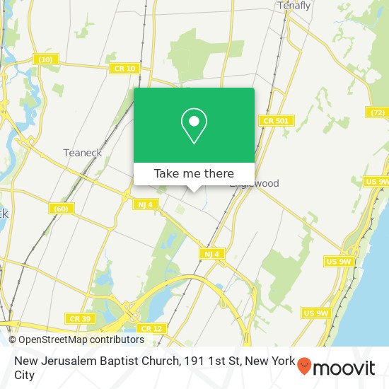Mapa de New Jerusalem Baptist Church, 191 1st St