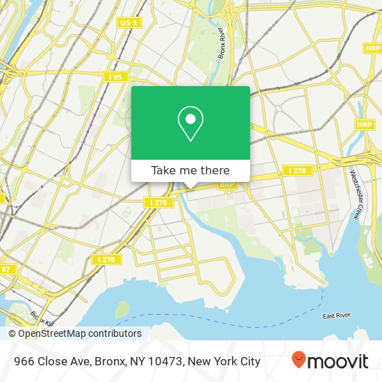 Mapa de 966 Close Ave, Bronx, NY 10473