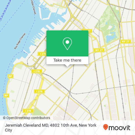 Jeremiah Cleveland MD, 4802 10th Ave map