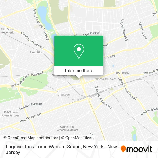 Fugitive Task Force Warrant Squad map