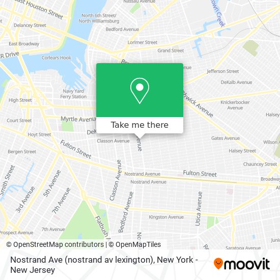 Nostrand Ave (nostrand av lexington) map