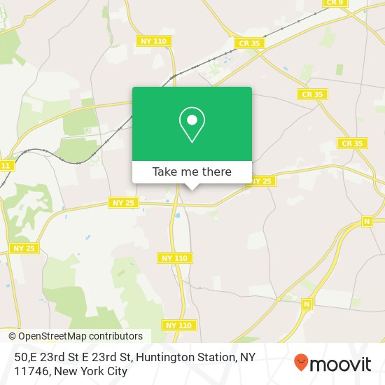 Mapa de 50,E 23rd St E 23rd St, Huntington Station, NY 11746