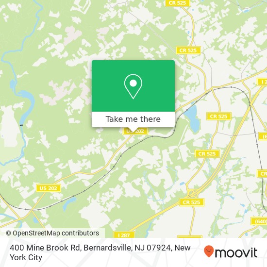 400 Mine Brook Rd, Bernardsville, NJ 07924 map