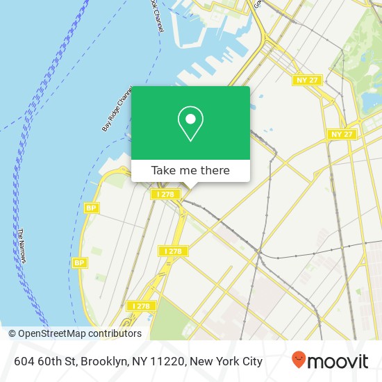 Mapa de 604 60th St, Brooklyn, NY 11220