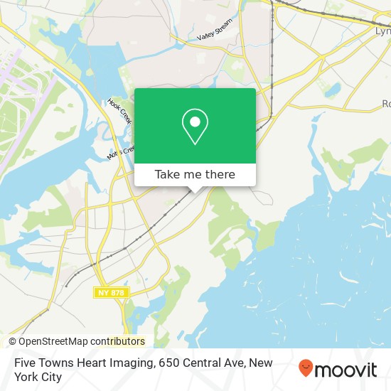 Mapa de Five Towns Heart Imaging, 650 Central Ave