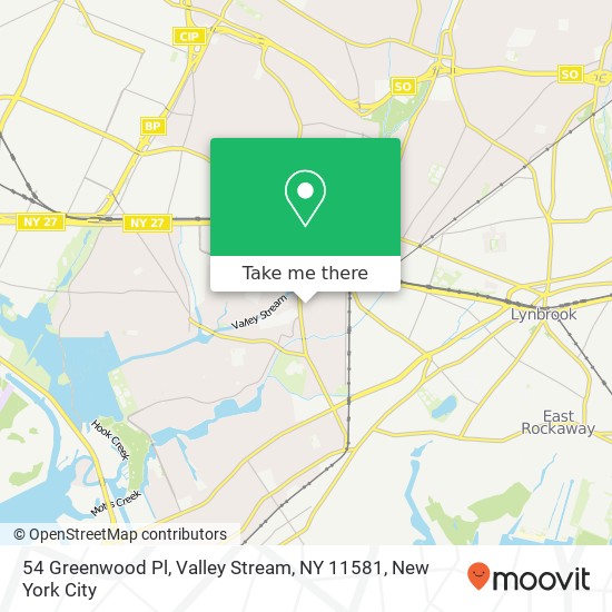 54 Greenwood Pl, Valley Stream, NY 11581 map