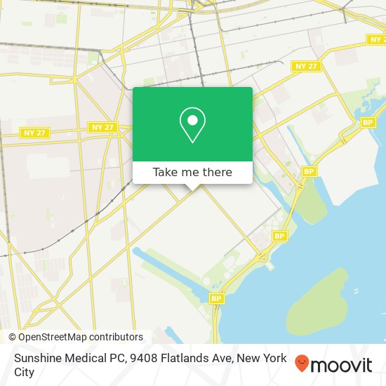 Mapa de Sunshine Medical PC, 9408 Flatlands Ave