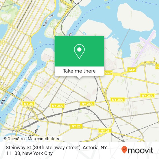 Mapa de Steinway St (30th steinway street), Astoria, NY 11103