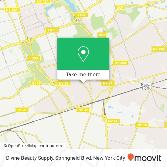 Divine Beauty Supply, Springfield Blvd map