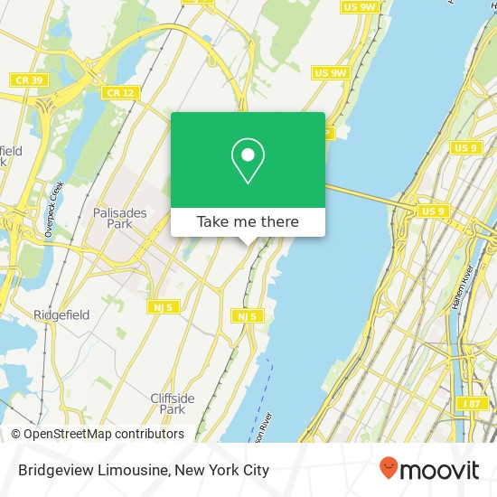 Bridgeview Limousine map