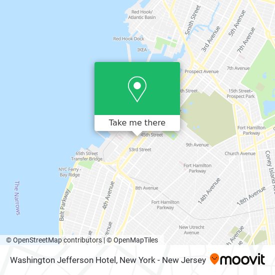 Washington Jefferson Hotel map