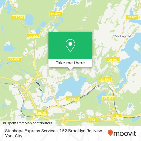 Mapa de Stanhope Express Services, 152 Brooklyn Rd