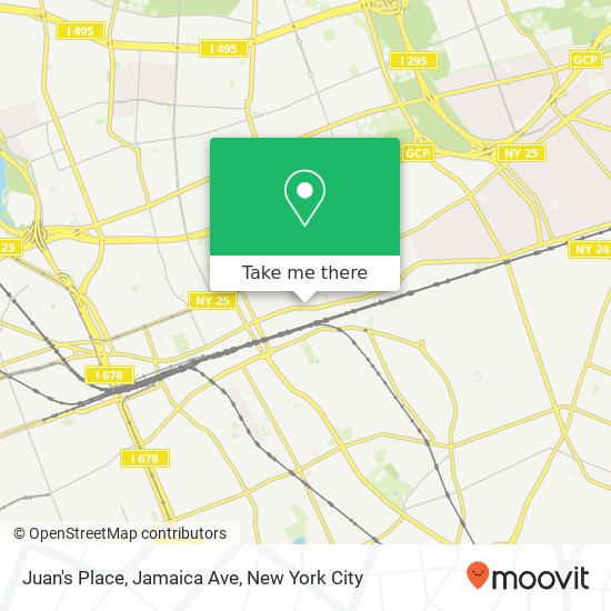 Mapa de Juan's Place, Jamaica Ave