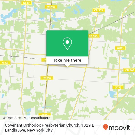 Mapa de Covenant Orthodox Presbyterian Church, 1029 E Landis Ave