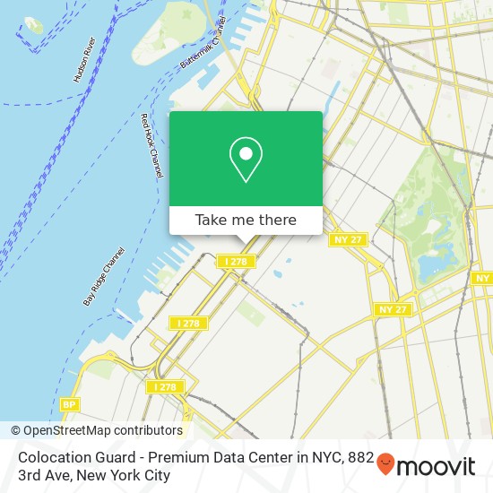 Colocation Guard - Premium Data Center in NYC, 882 3rd Ave map