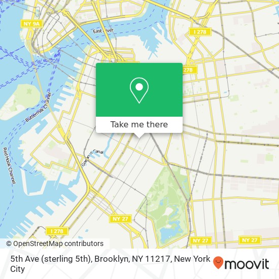 Mapa de 5th Ave (sterling 5th), Brooklyn, NY 11217
