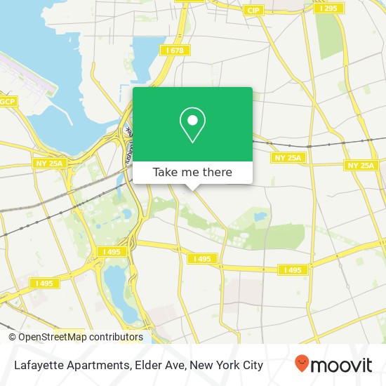 Lafayette Apartments, Elder Ave map