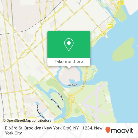 Mapa de E 63rd St, Brooklyn (New York City), NY 11234