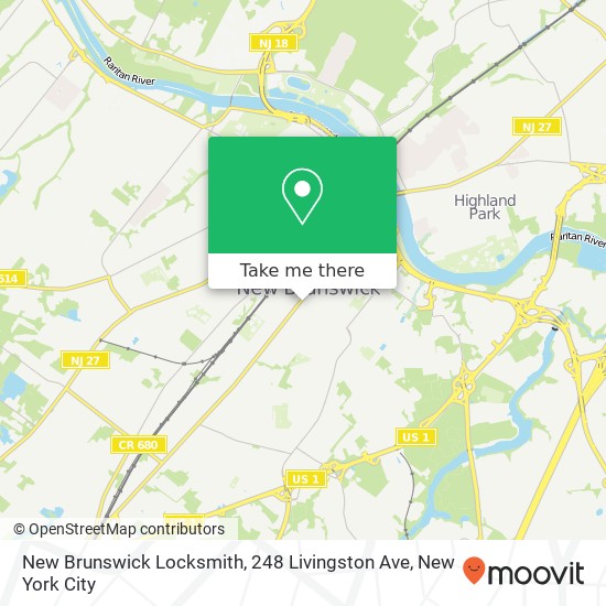 New Brunswick Locksmith, 248 Livingston Ave map