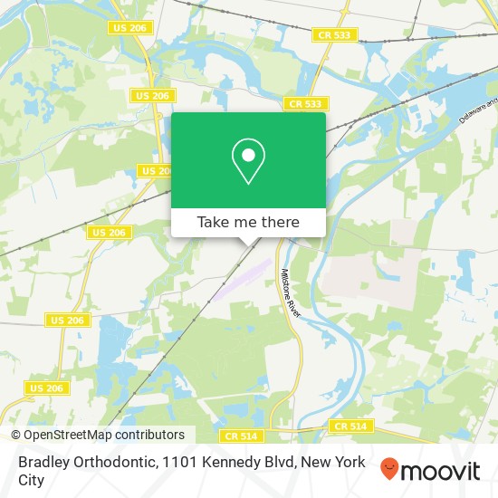 Bradley Orthodontic, 1101 Kennedy Blvd map