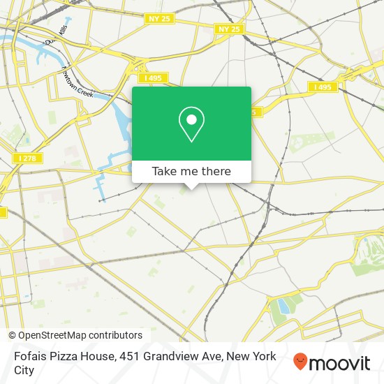 Mapa de Fofais Pizza House, 451 Grandview Ave