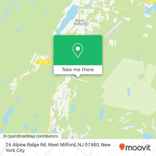 Mapa de 26 Alpine Ridge Rd, West Milford, NJ 07480