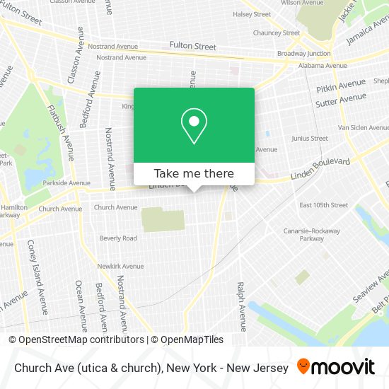 Church Ave (utica & church) map