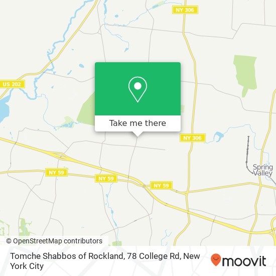 Tomche Shabbos of Rockland, 78 College Rd map